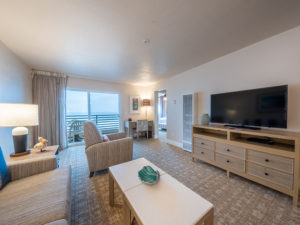 1 bedroom living room with ocean view