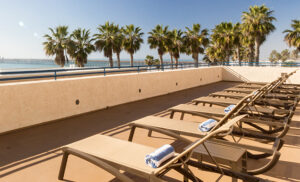 sundeck overlooking the ocean