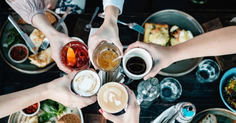 friends at brunch