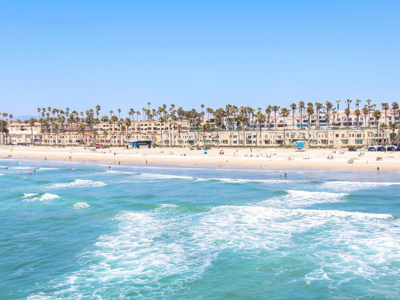 Oceanside Beach California taken from the Oceanside Pier