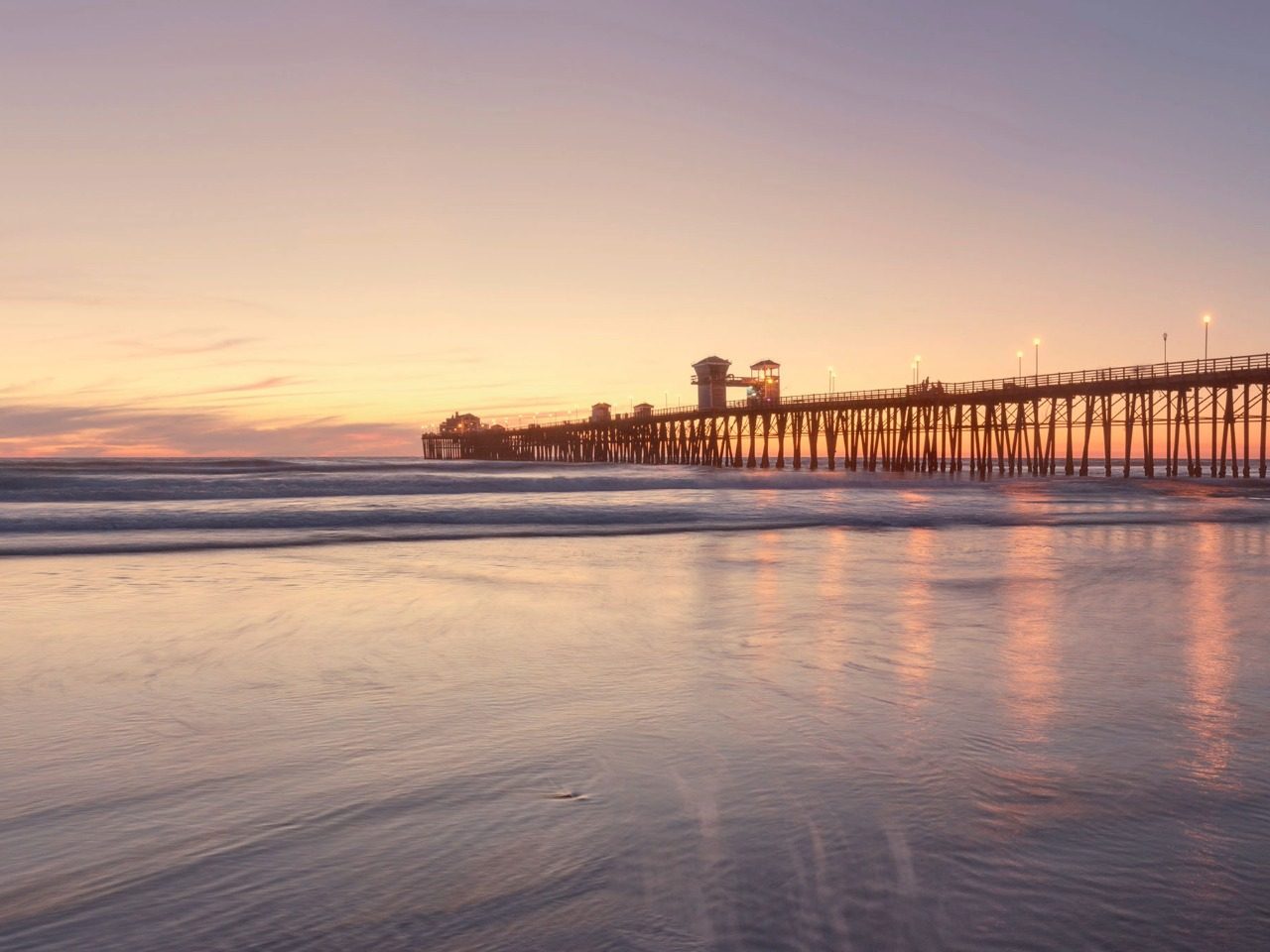 Oceanside Pier at Sunset, California